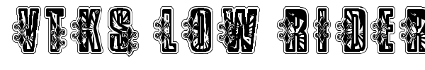 VTKS Low Rider font preview
